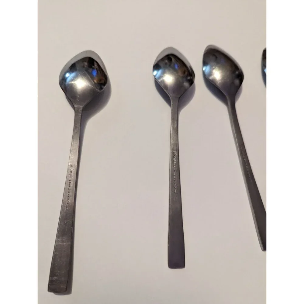 VTG‎ CARLYLE Hong Kong stainless cameo pattern lot 5 teaspoons replacement